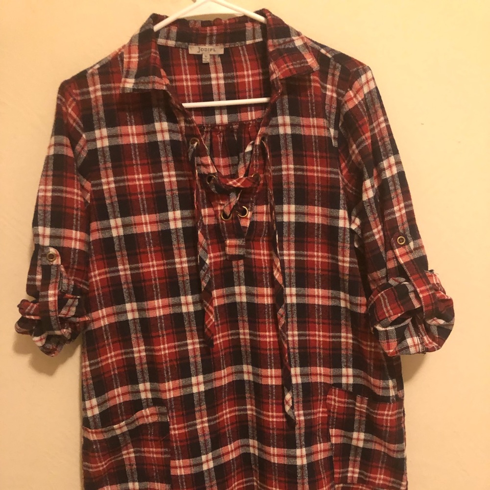 Women’s long flannel tunic